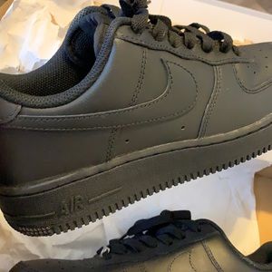 Black Nike Air Force 1s